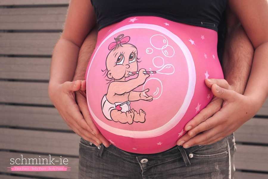 Беременный боди-арт: рисуем на животике (фото, видео)