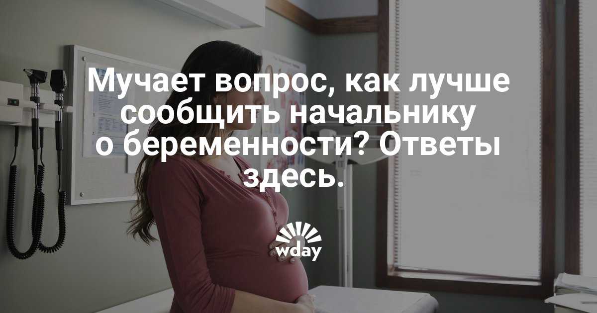 Когда сообщить работодателю о беременности по закону. как и на каком сроке говорить на работе