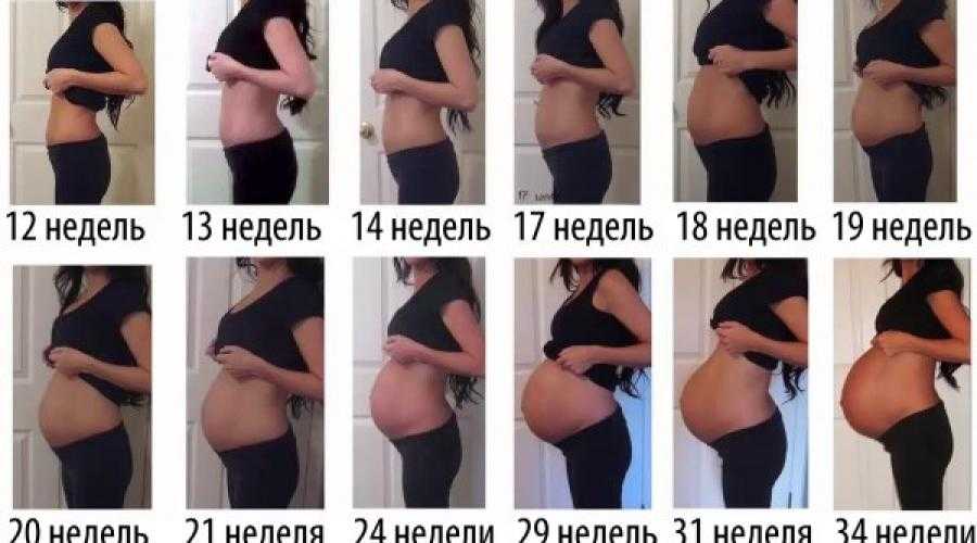 беременность по месяцам, как меняется внешность беременной, как растет живот у беременной, живот при беременности, беременность видео, видео о беременности