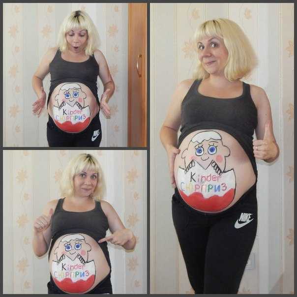 Боди-арт беременных: рисуем на животике!